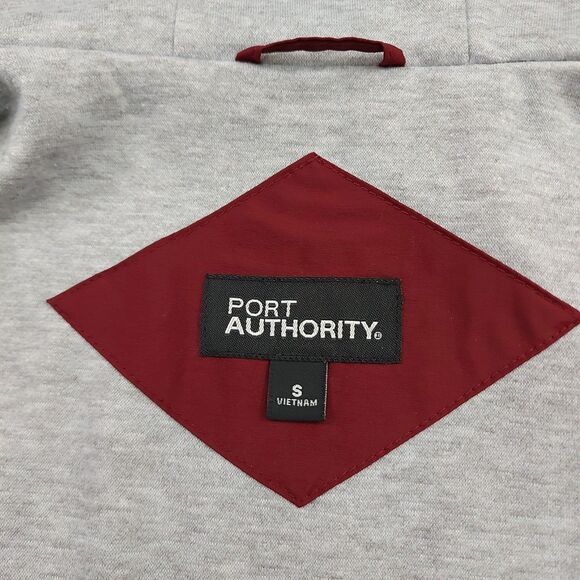 Port Authority Jacket Mens Small Burgundy Full Zip Lined Nylon Preppy University - Picture 9 of 12